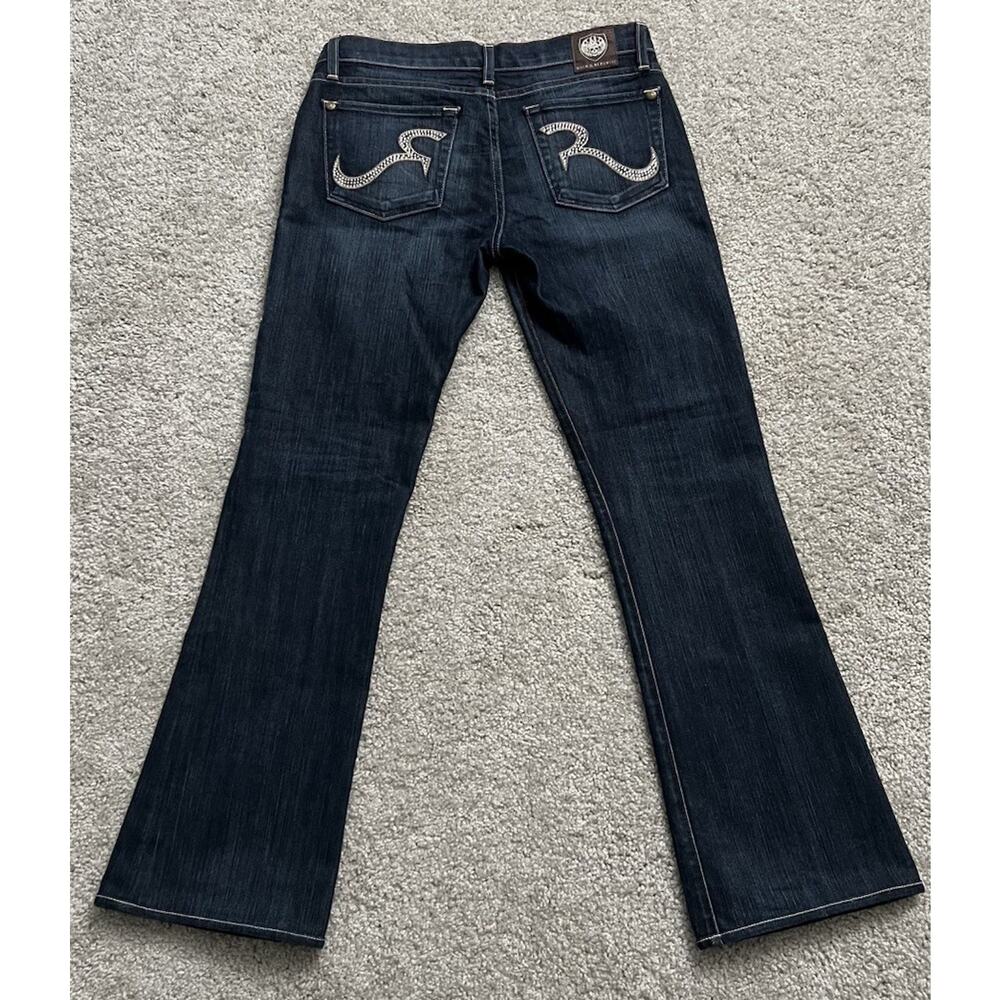 Rock & Republic Dark Blue Embellished Flare Jeans Women’s Size 27